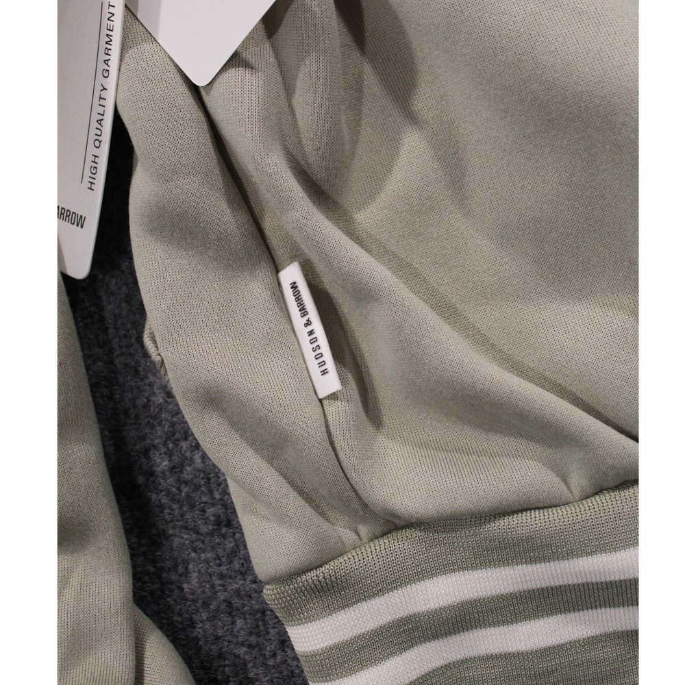 Hudson & Barrow Mens Small Fleece Full Zip Hoodie Sweatshirt Sage Green - Picture 11 of 14
